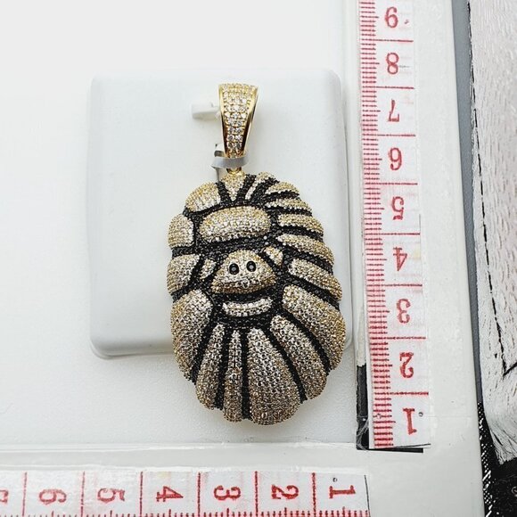 "14K Gold Plated Cubic Zircon Pendant, INUS1BR226 - Picture 9 of 9